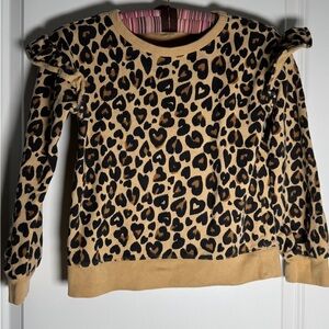 Crewcuts Tan and Black Leopard Print Sweater